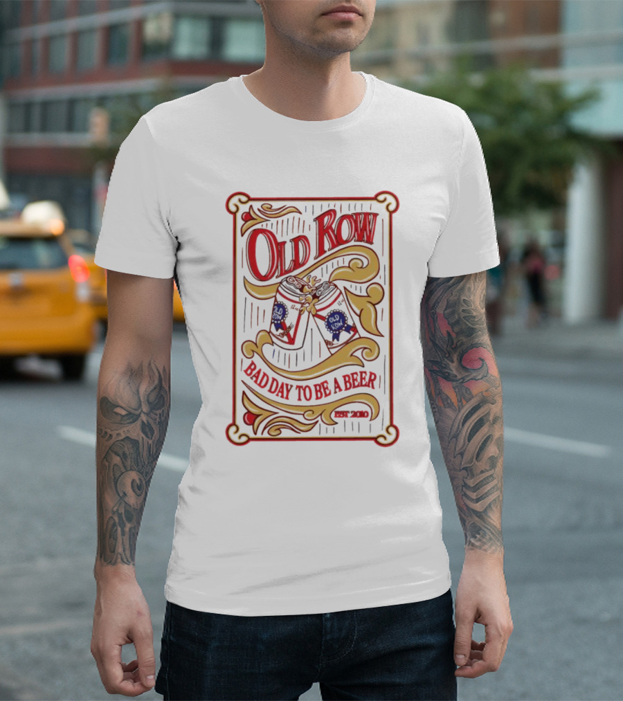 Old Row Retro Mirror Bad Day To Be A Beer Est 2010 T-Shirt