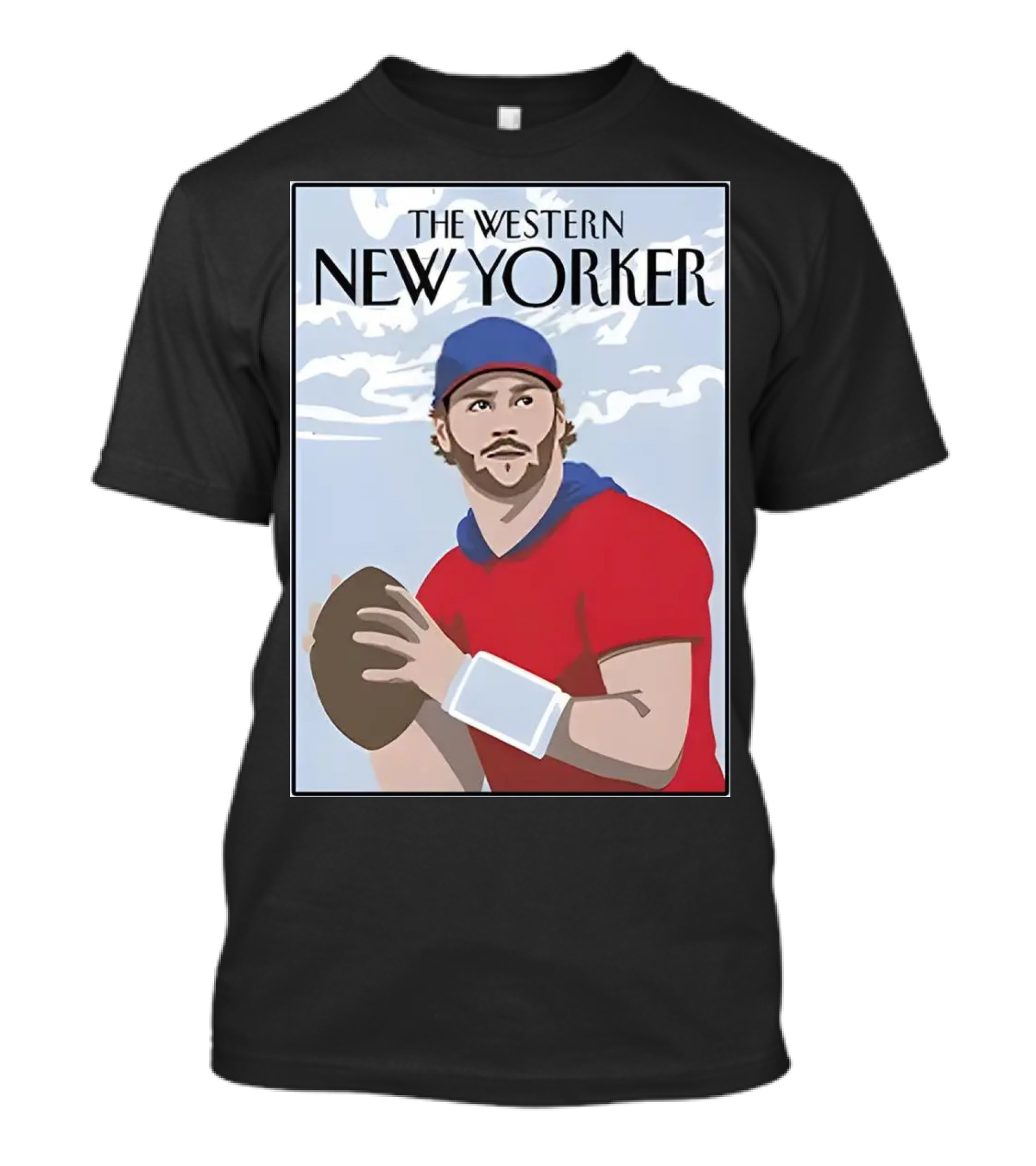 The Western New Yorker Bills Josh Allen Football T-Shirt