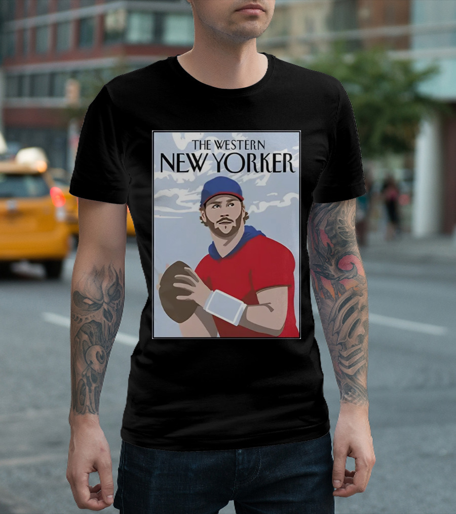 The Western New Yorker Bills Josh Allen Football T-Shirt
