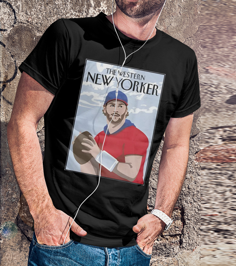 The Western New Yorker Bills Josh Allen Football T-Shirt