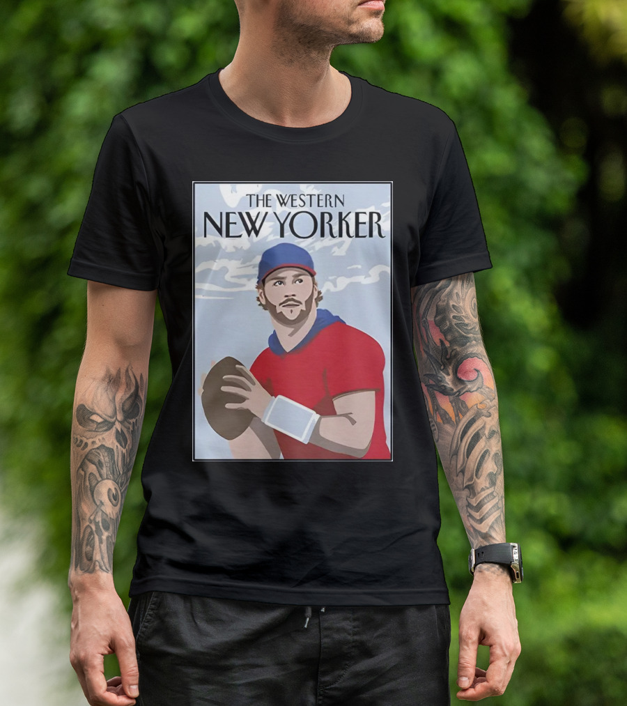 The Western New Yorker Bills Josh Allen Football T-Shirt