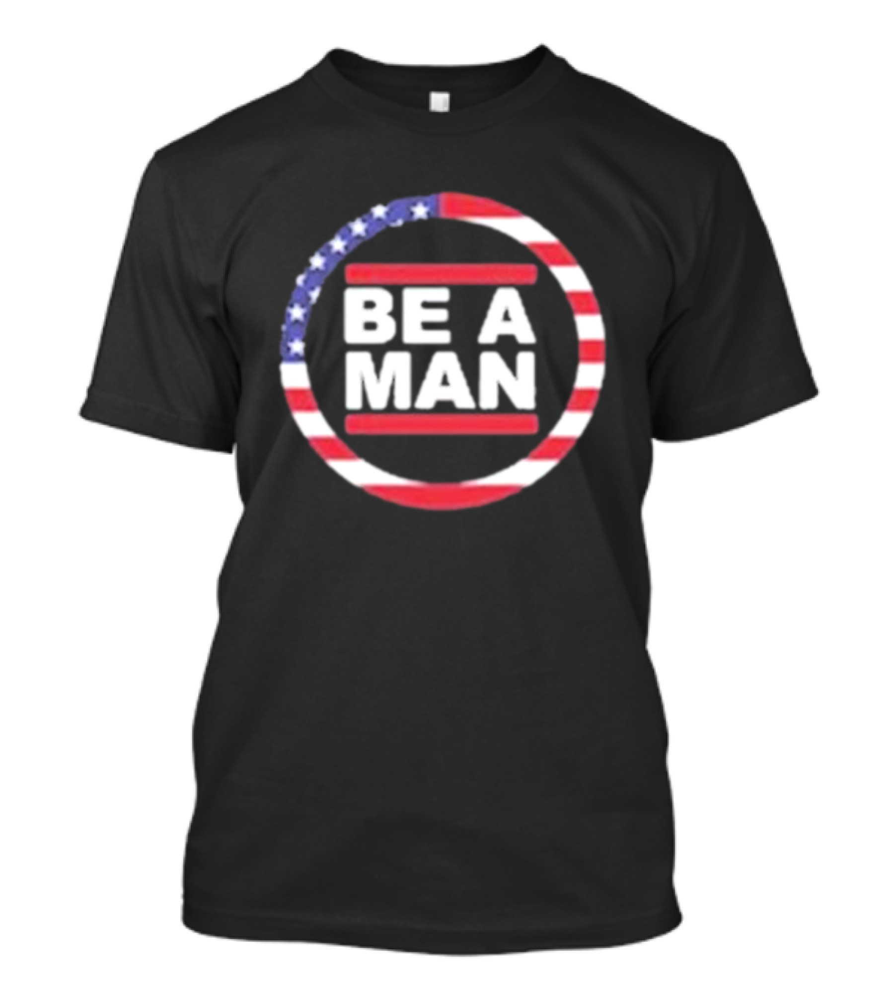Boston Patriotic Be A Man Bam USA Flag Circle T-Shirt