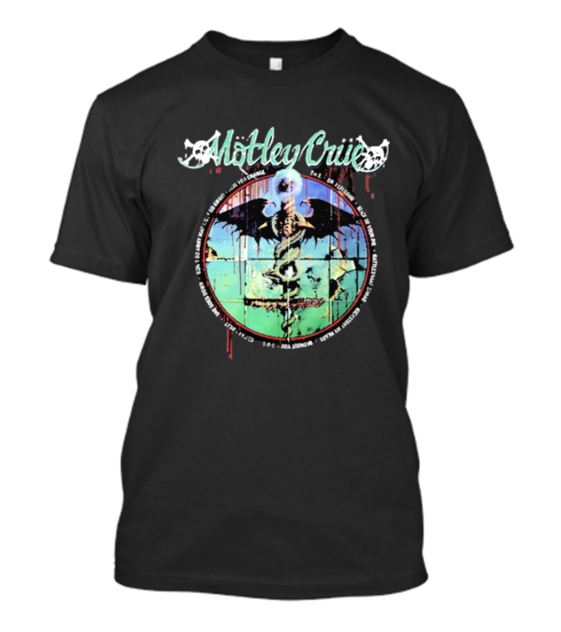 Mötley Crüe Dr. Feelgood 35th Anniversary Edition Caduceus World Tour 1989-1990 T-Shirt