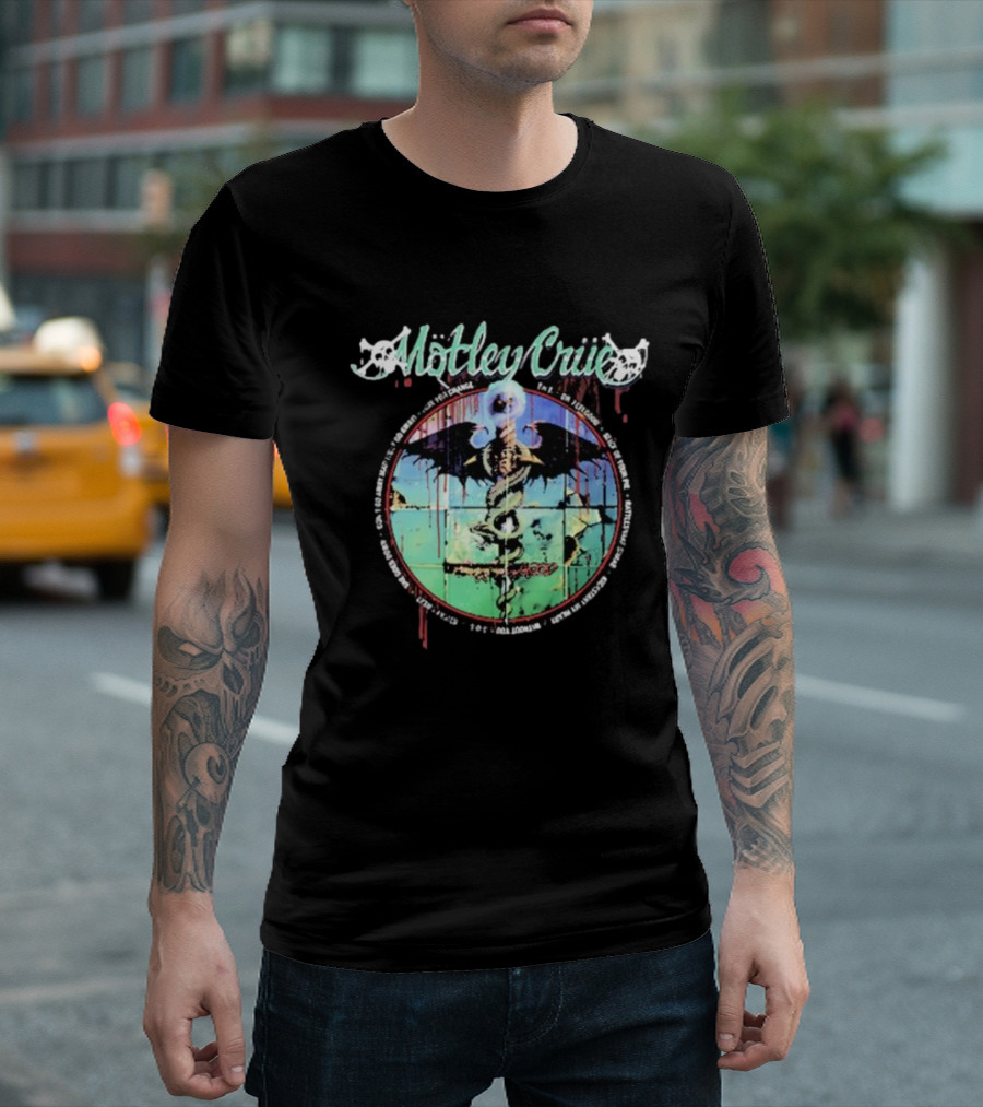 Mötley Crüe Dr. Feelgood 35th Anniversary Edition Caduceus World Tour 1989-1990 T-Shirt