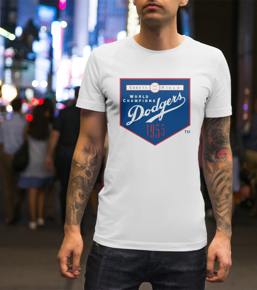 Ebbets Field World Champions Dodgers 1955 T-Shirt