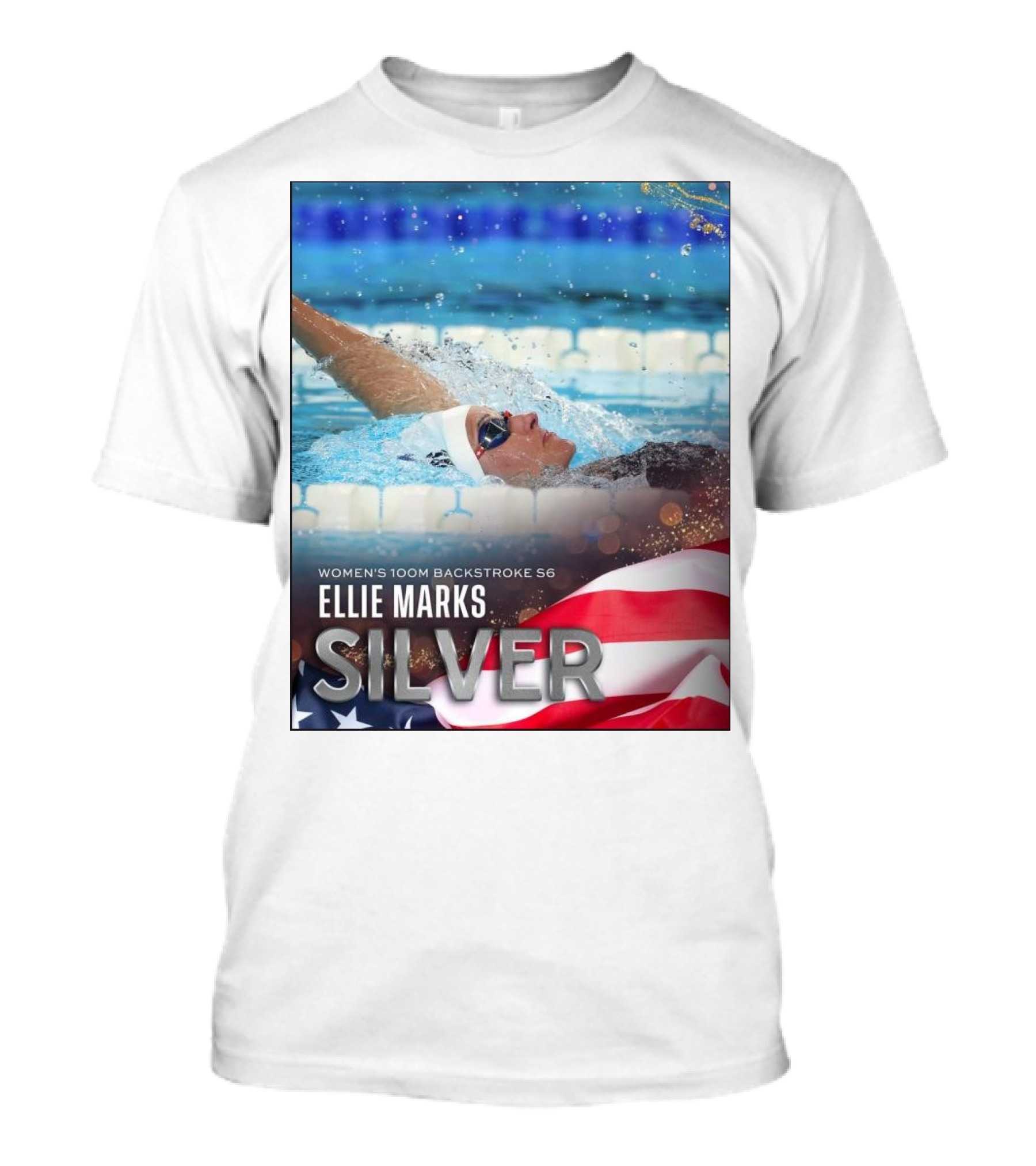 Ellie Marks Silver Women’s 100m Backstroke S6 Paris Paralympic T-Shirt