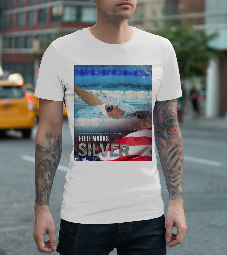 Ellie Marks Silver Women’s 100m Backstroke S6 Paris Paralympic T-Shirt