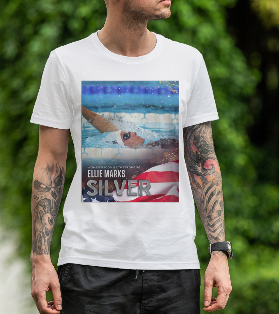 Ellie Marks Silver Women’s 100m Backstroke S6 Paris Paralympic T-Shirt