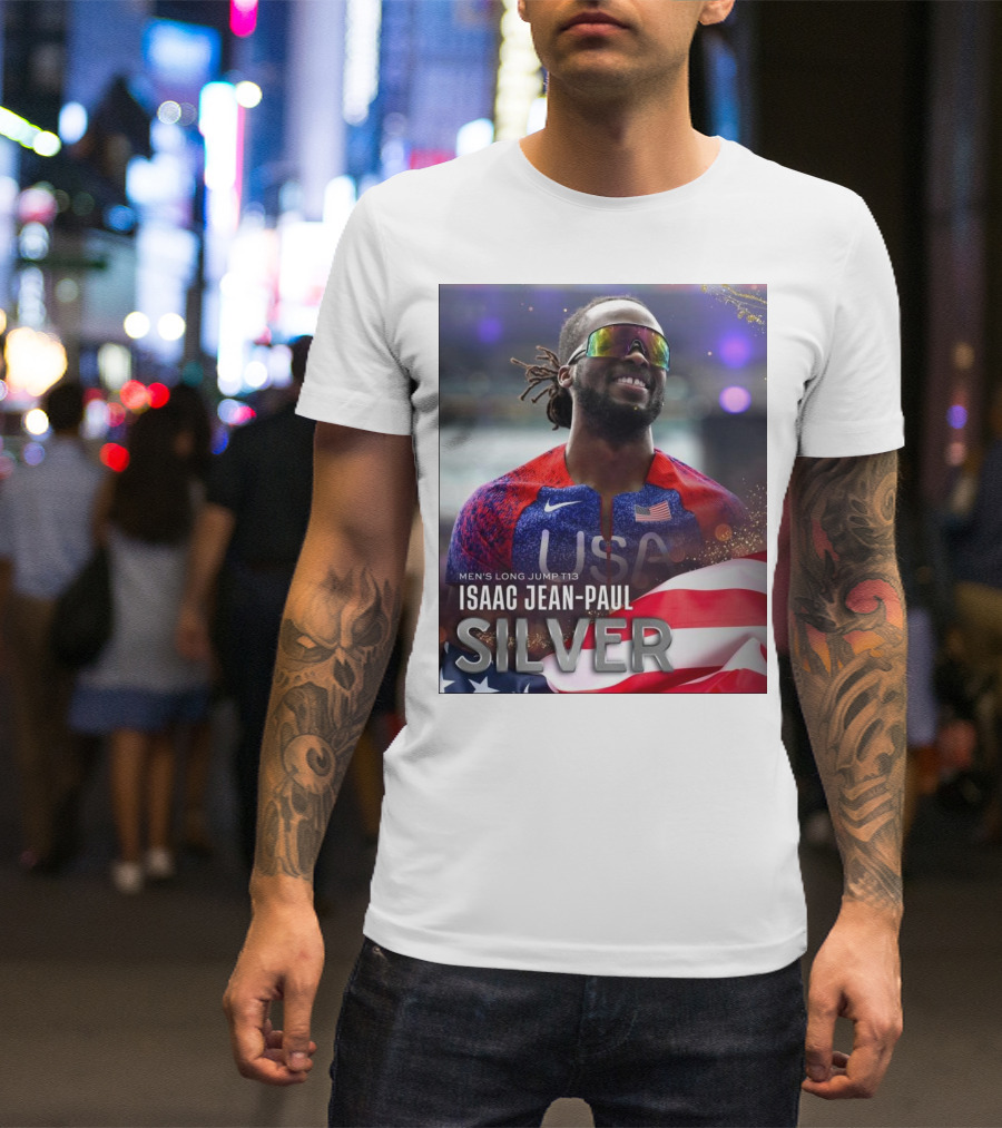 Isaac Jean-Paul Silver Medal Men’s Long Jump T13 USA T-Shirt