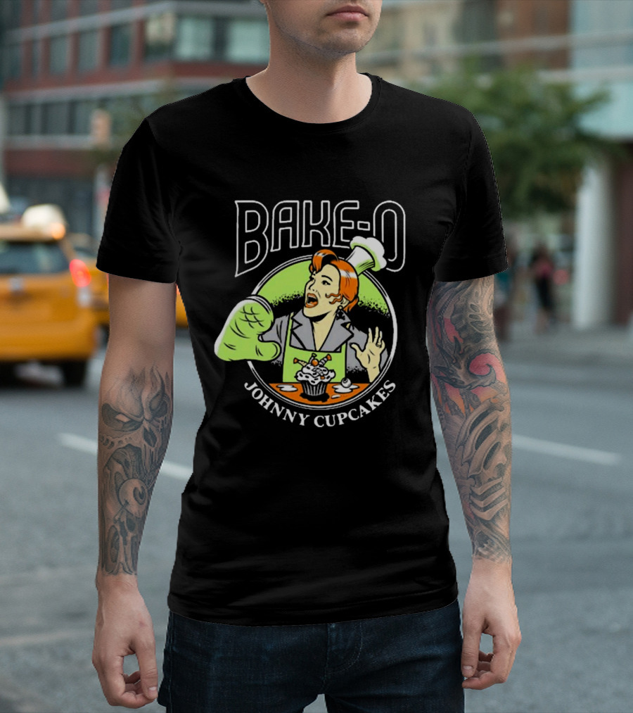 BAKE-O Johnny Cupcakes Retro Chef Cupcake Explosion T-Shirt