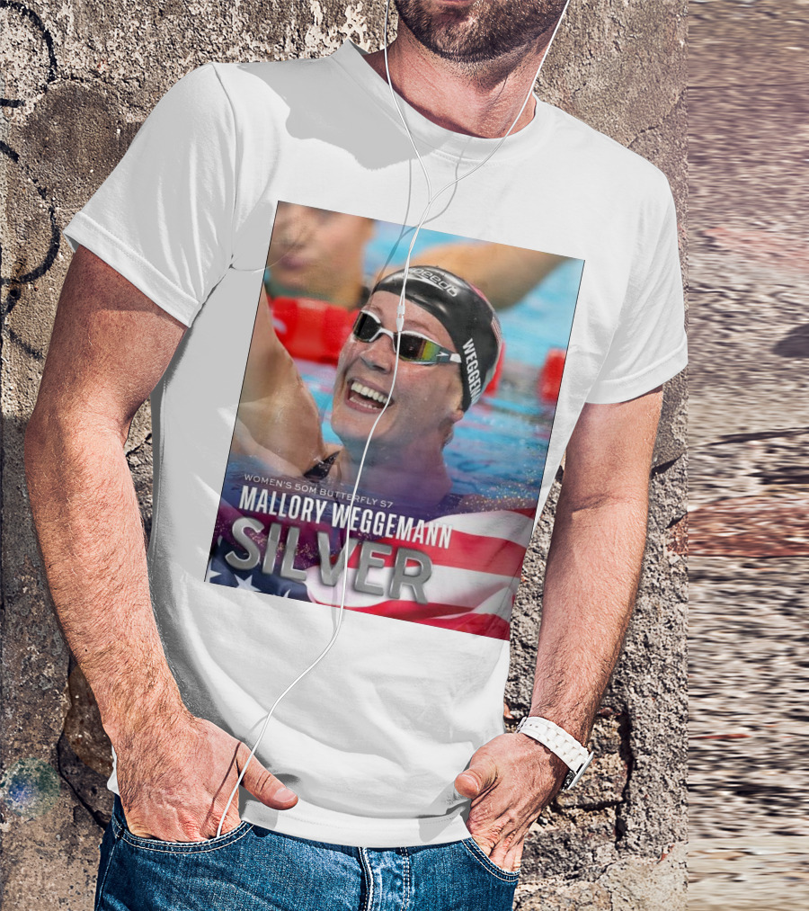 Mallory Weggemann Silver Medal Women's 50m Butterfly S7 Paris Paralympic T-Shirt