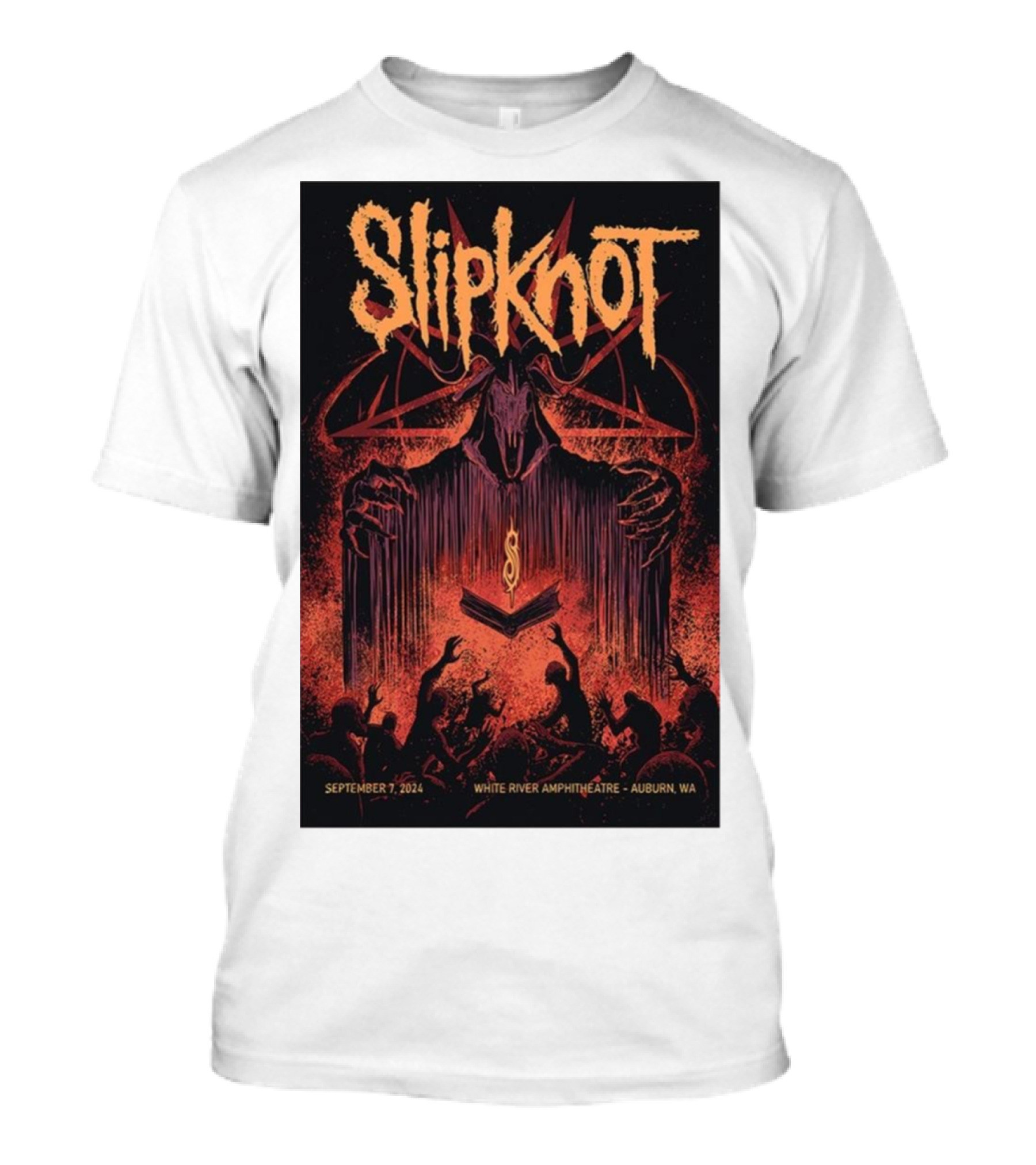 Slipknot September 7 2024 White River Amphitheatre Auburn WA Concert T-Shirt