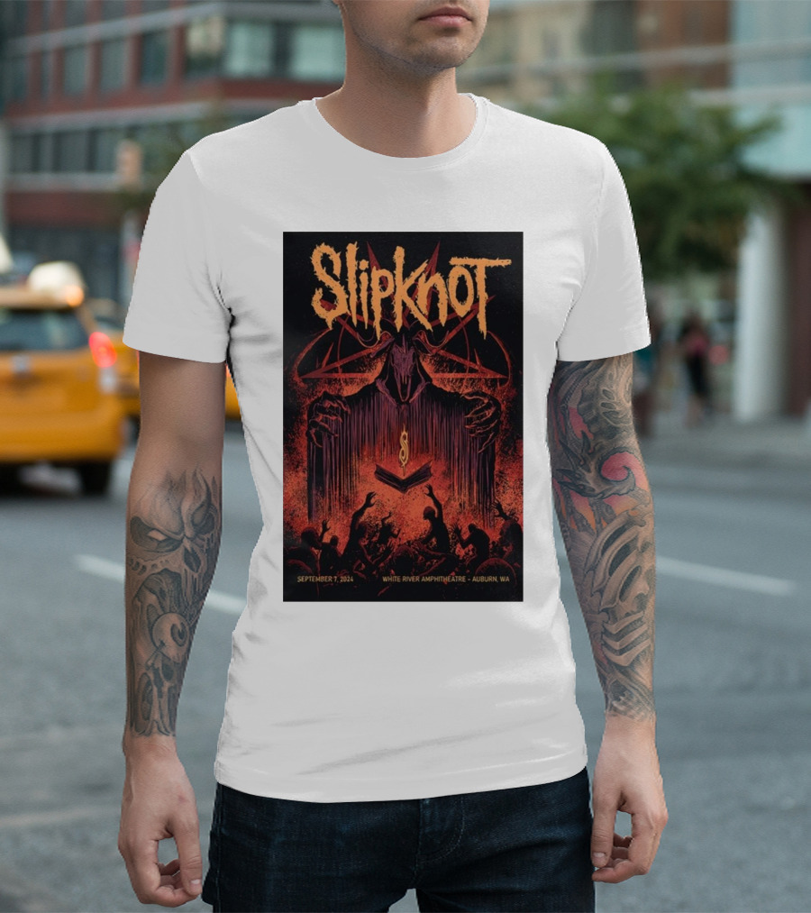 Slipknot September 7 2024 White River Amphitheatre Auburn WA Concert T-Shirt