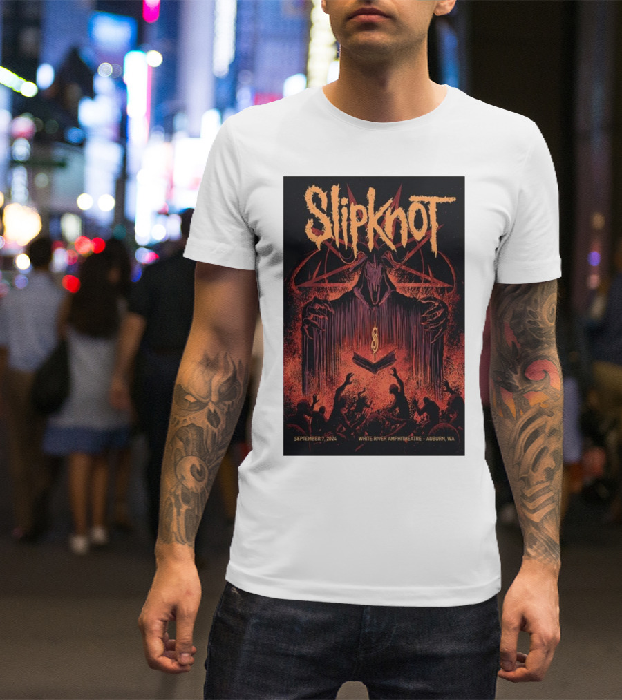 Slipknot September 7 2024 White River Amphitheatre Auburn WA Concert T-Shirt