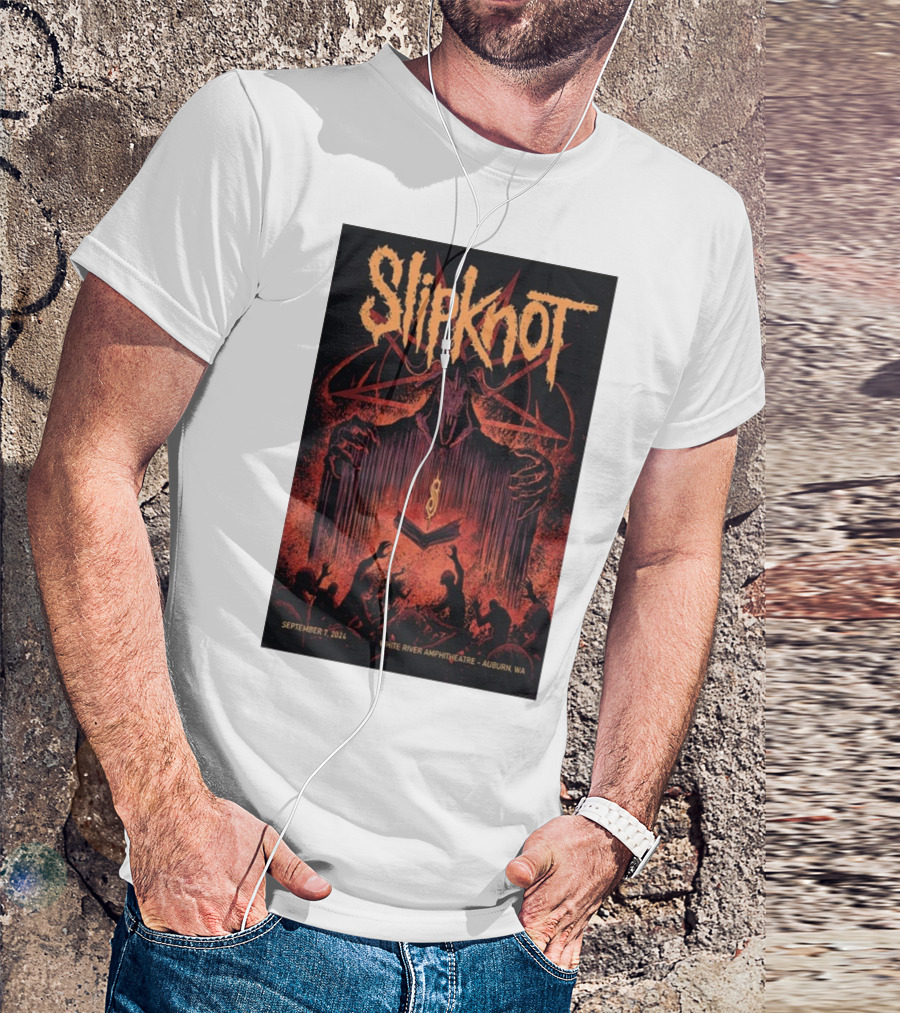 Slipknot September 7 2024 White River Amphitheatre Auburn WA Concert T-Shirt