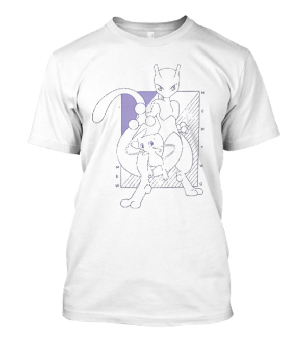 Mewtwo Mew Pokemon Tonal T-Shirt