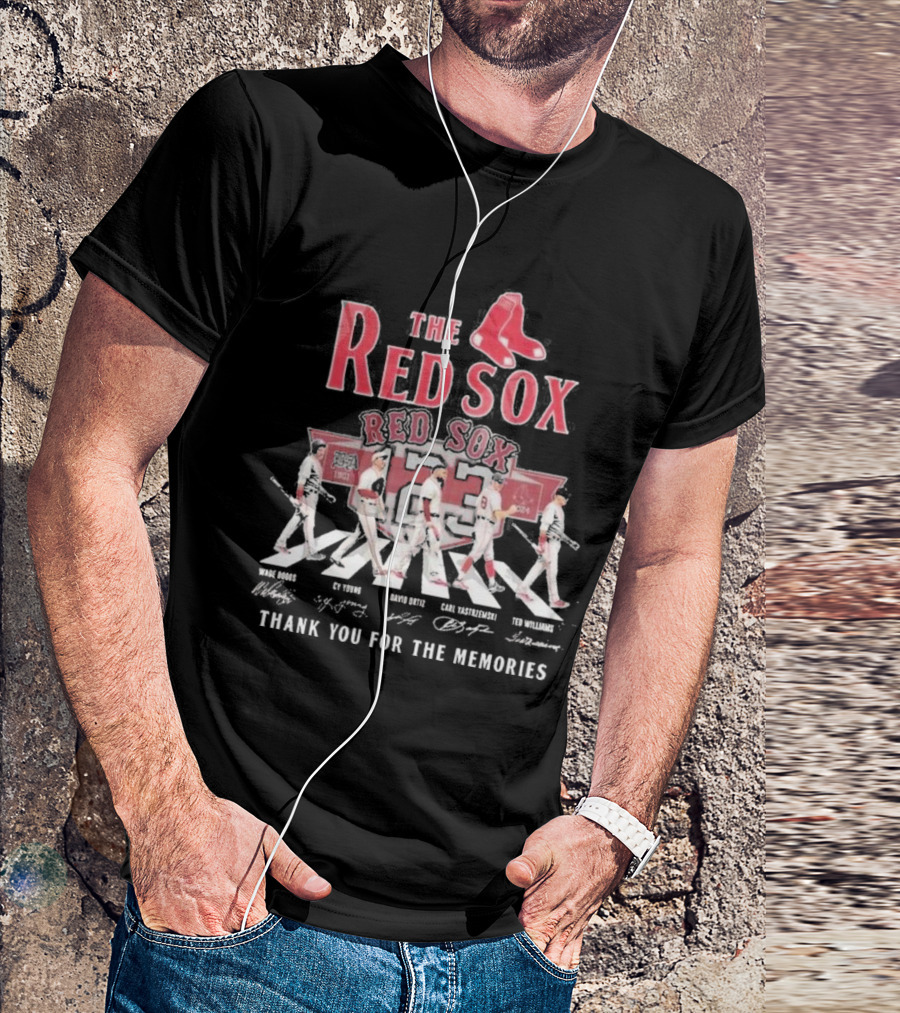 The Red Sox 123 Years Of 1901-2024 Thank You For The Memories Wade Boggs Cy Young David Ortiz Carl Yastrzemski Ted Williams T-Shirt