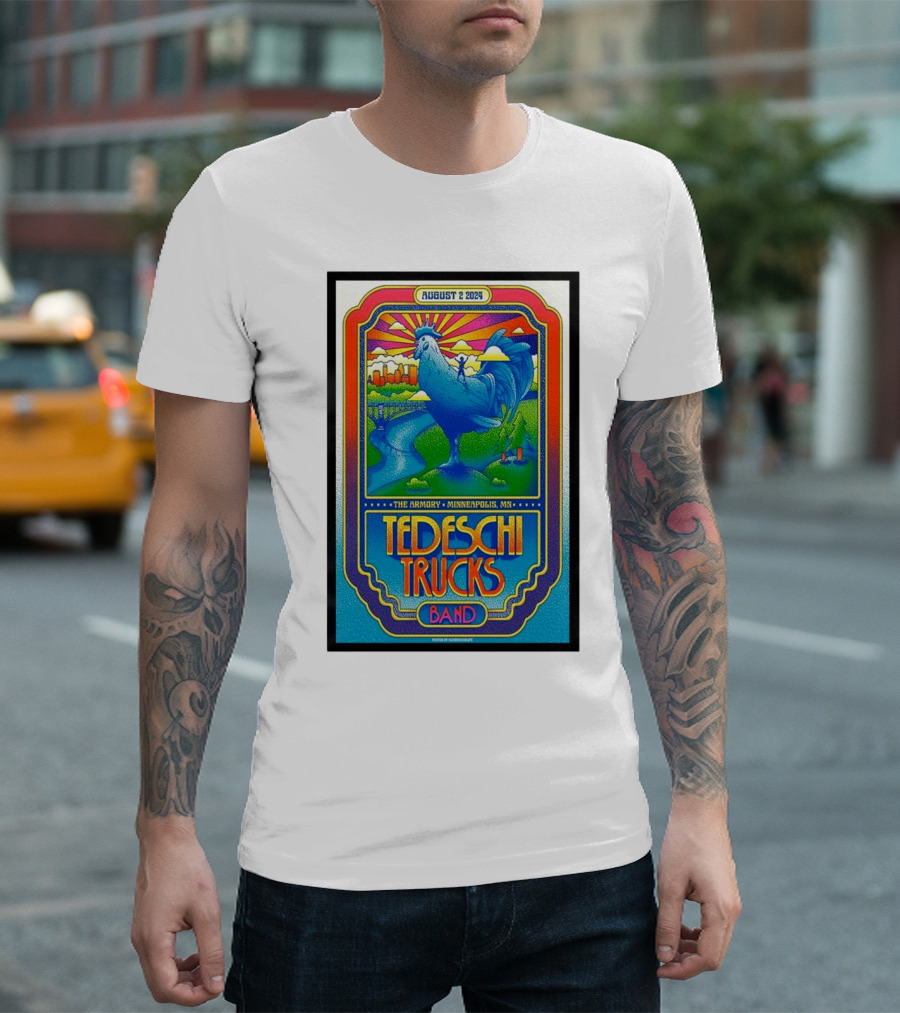 August 2 2024 Tedeschi Trucks Band The Armory Minneapolis MN Retro Rooster T-Shirt