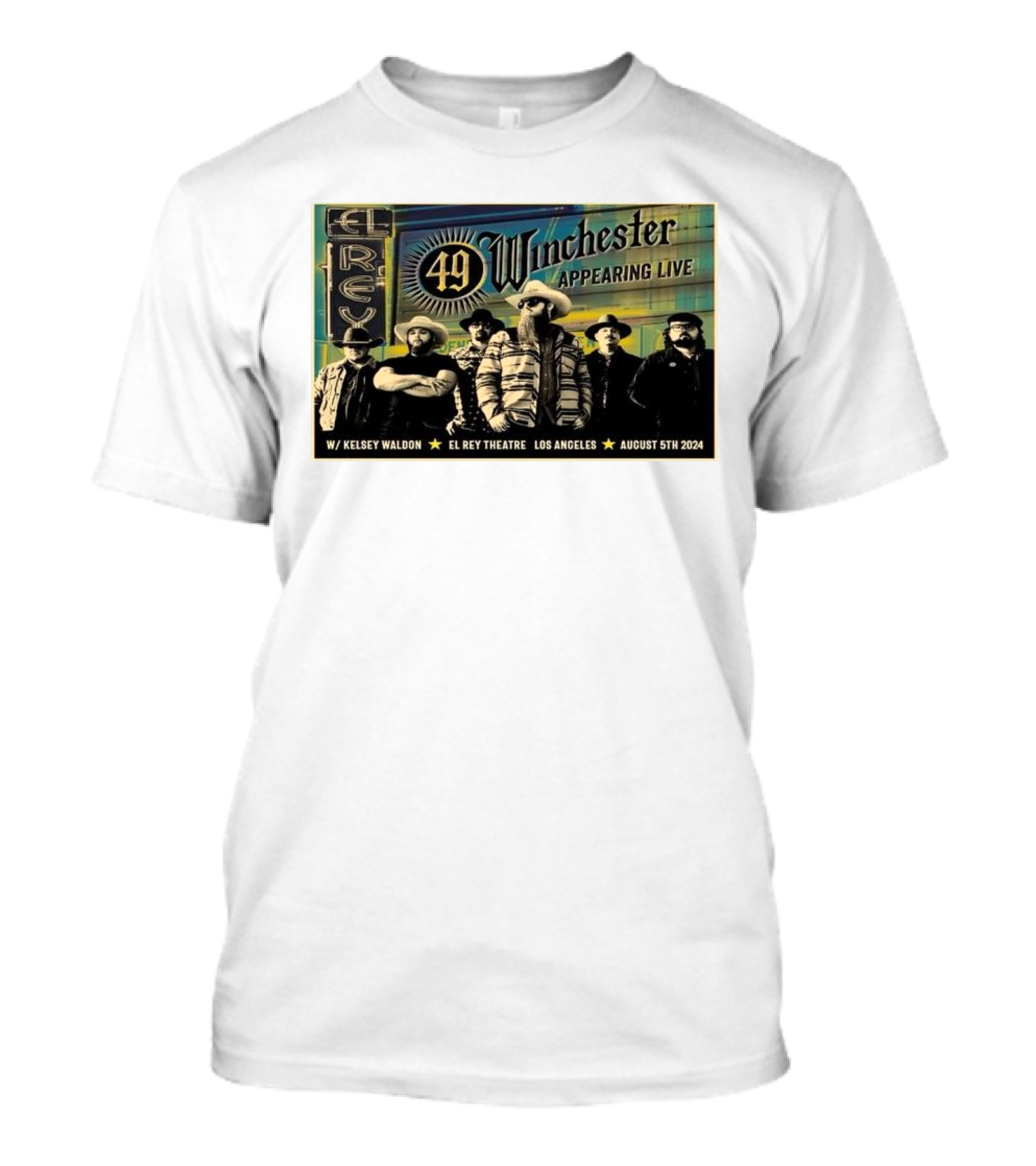 49 Winchester Appearing Live August 5th 2024 W/ Kelsey Waldon El Rey Theatre Los Angeles T-Shirt