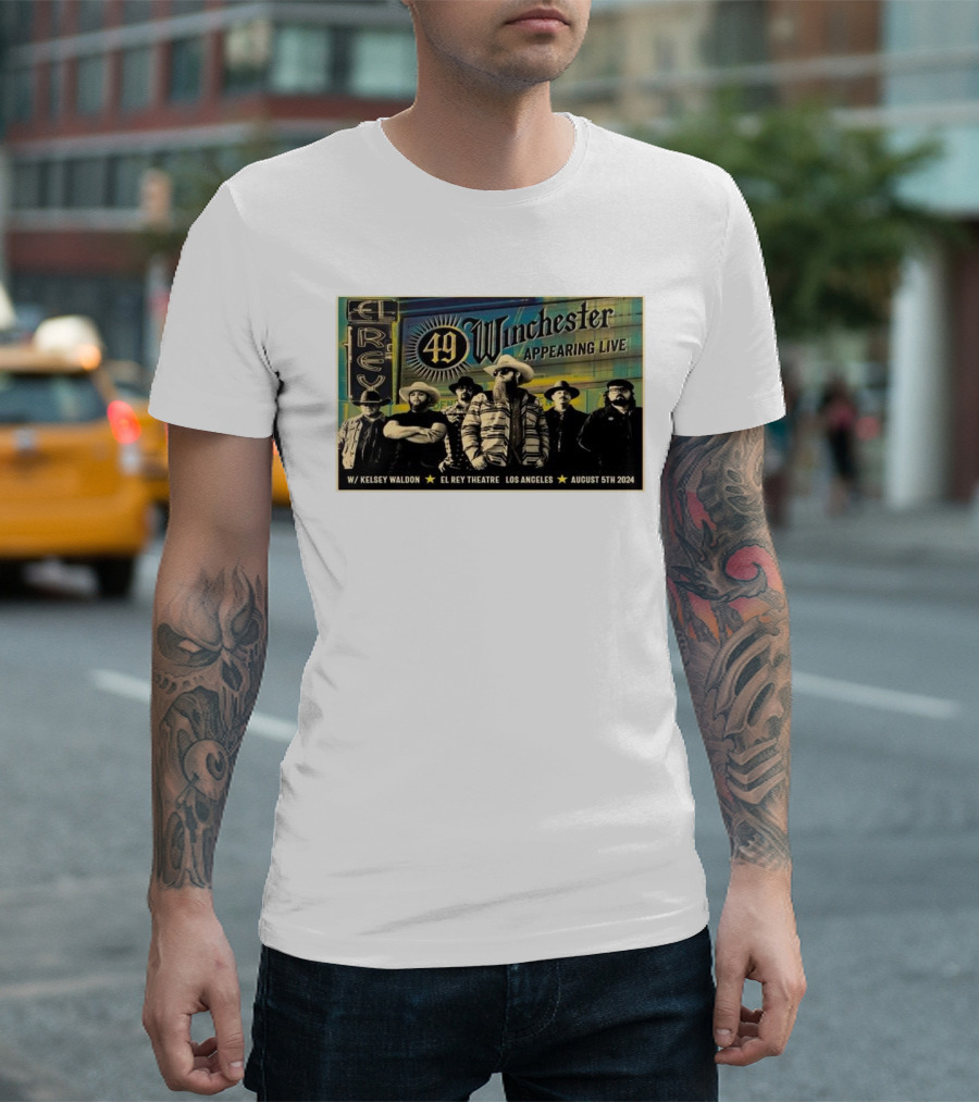 49 Winchester Appearing Live August 5th 2024 W/ Kelsey Waldon El Rey Theatre Los Angeles T-Shirt