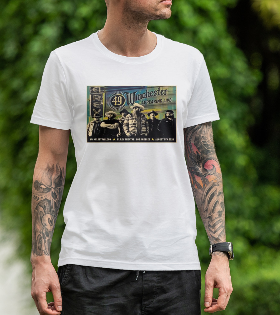 49 Winchester Appearing Live August 5th 2024 W/ Kelsey Waldon El Rey Theatre Los Angeles T-Shirt