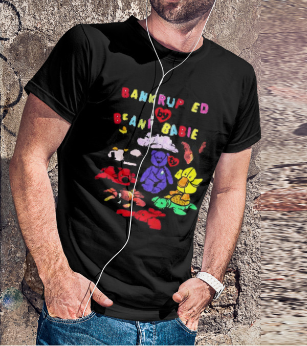 Bankrupted By Beanie Babies Heart Colorful Collection T-Shirt