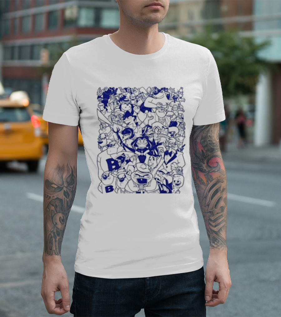 Duck Villains Dark Blue Ensemble by Brian Danger T-Shirt