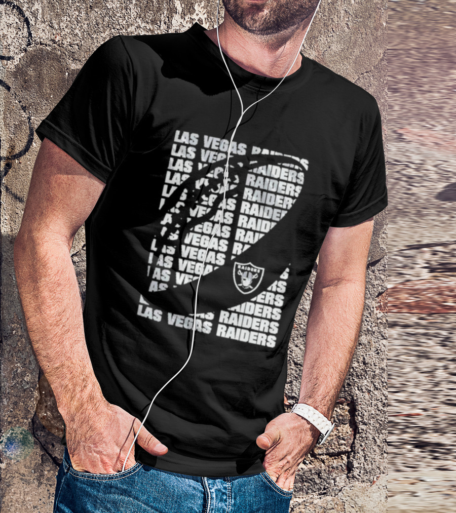 Las Vegas Raiders Youth Box Football Helmet Graphic Raider Nation T-Shirt