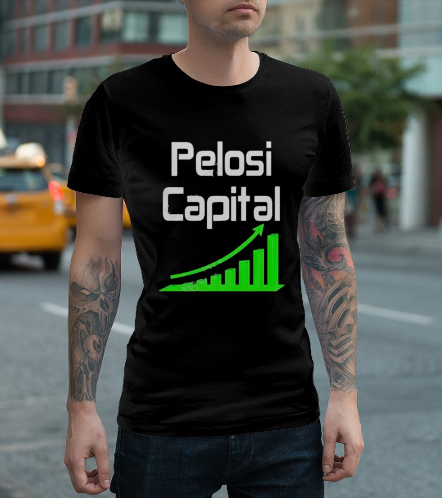 Liathetrader Pelosi Capital Green Arrow Graph T-Shirt
