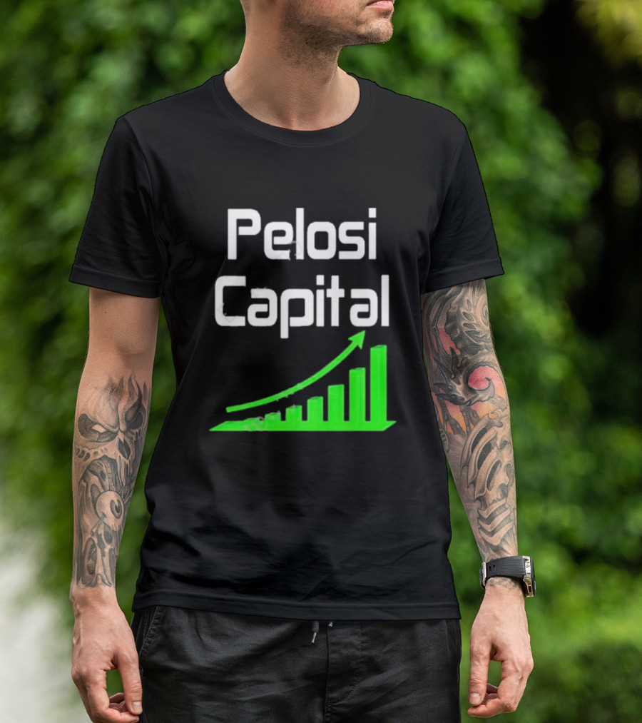 Liathetrader Pelosi Capital Green Arrow Graph T-Shirt