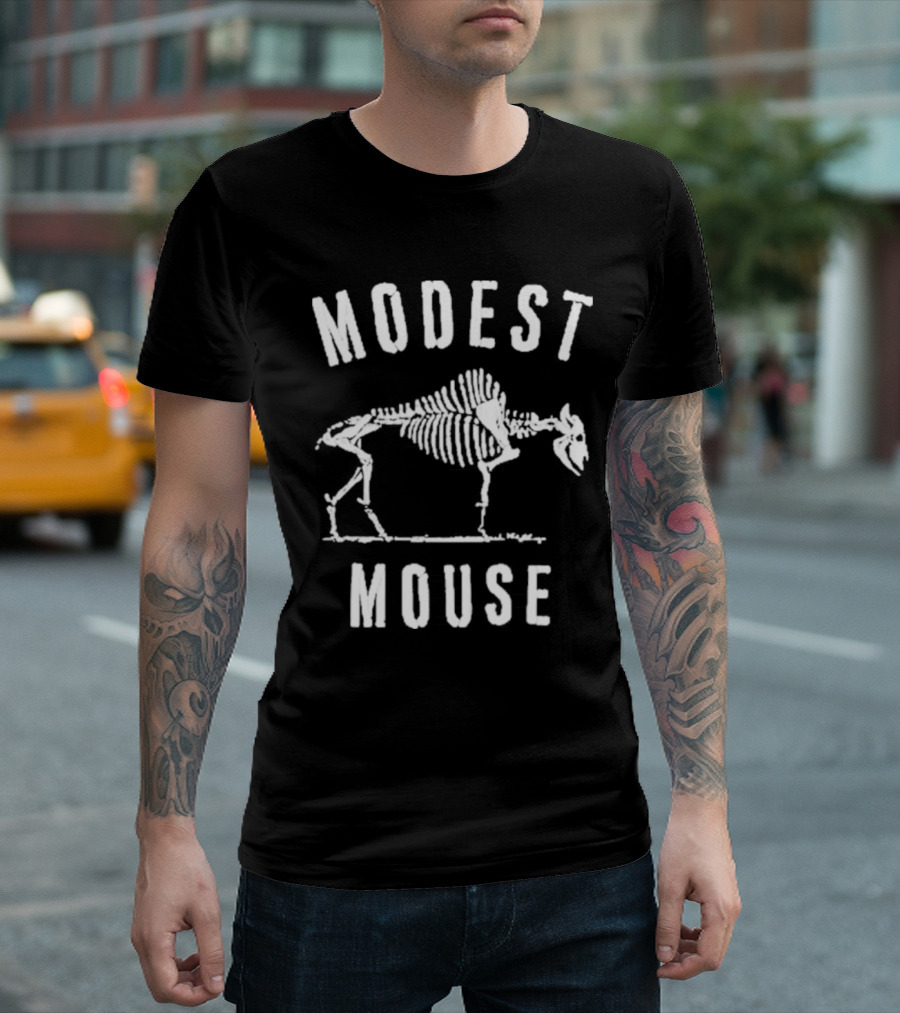 Modest Mouse Lonesome Crowded West Skeleton Buffalo T-Shirt