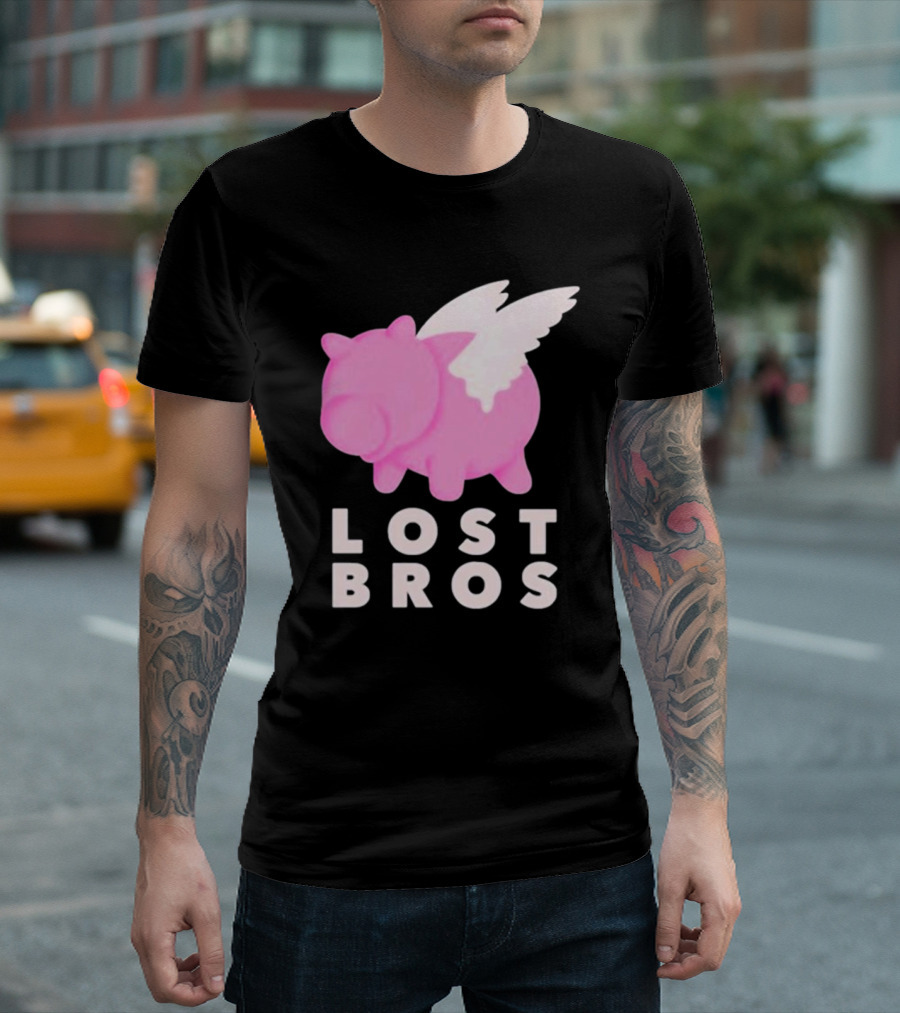 Lost Bros When Hamm Flies Pig With Wings T-Shirt