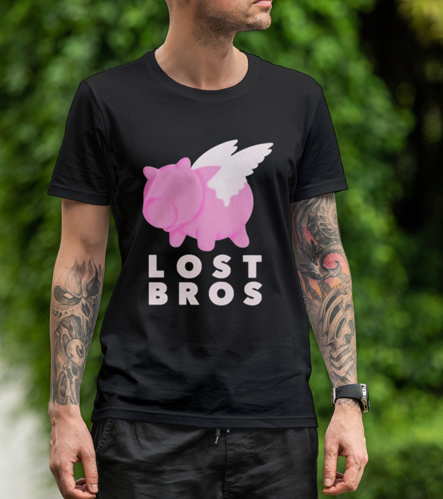 Lost Bros When Hamm Flies Pig With Wings T-Shirt