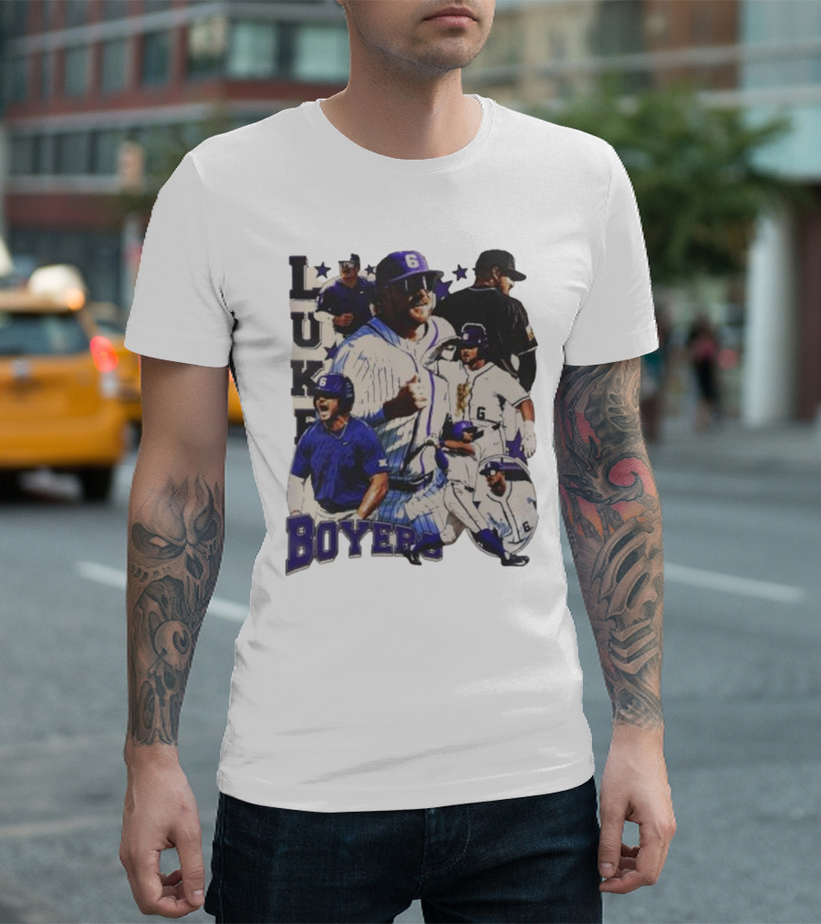 Luke Boyers TCU Horned Frogs Baseball 6 Multi-Action Highlights T-Shirt