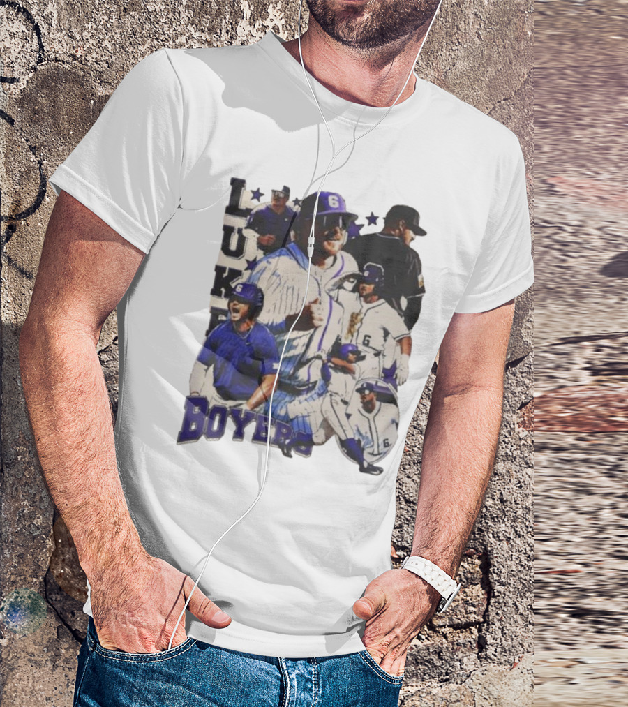Luke Boyers TCU Horned Frogs Baseball 6 Multi-Action Highlights T-Shirt