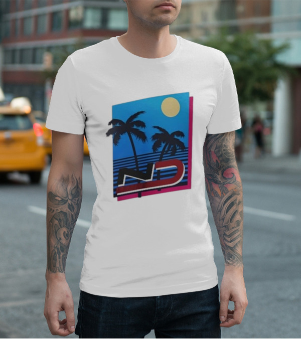 ND Natalie Decker Sunshine Season Palm Trees Moonlit Vibes T-Shirt