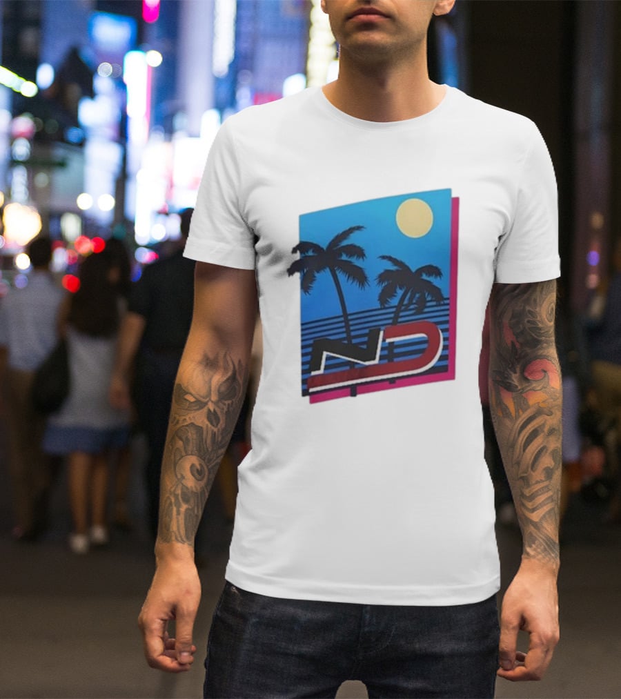 ND Natalie Decker Sunshine Season Palm Trees Moonlit Vibes T-Shirt