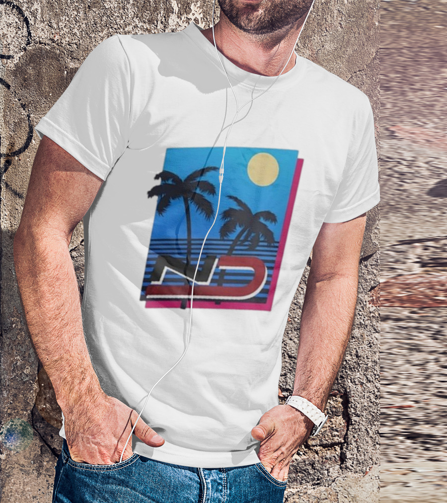 ND Natalie Decker Sunshine Season Palm Trees Moonlit Vibes T-Shirt