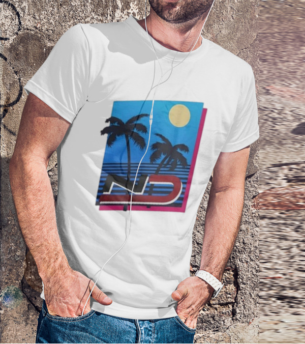 ND Natalie Decker Sunshine Season Palm Trees Moonlit Vibes T-Shirt