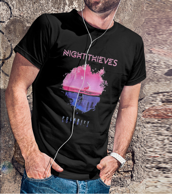Night Thieves Polarity Pink And Blue Reflection Scene T-Shirt