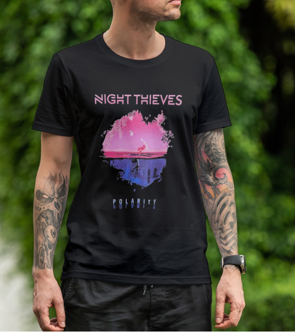 Night Thieves Polarity Pink And Blue Reflection Scene T-Shirt