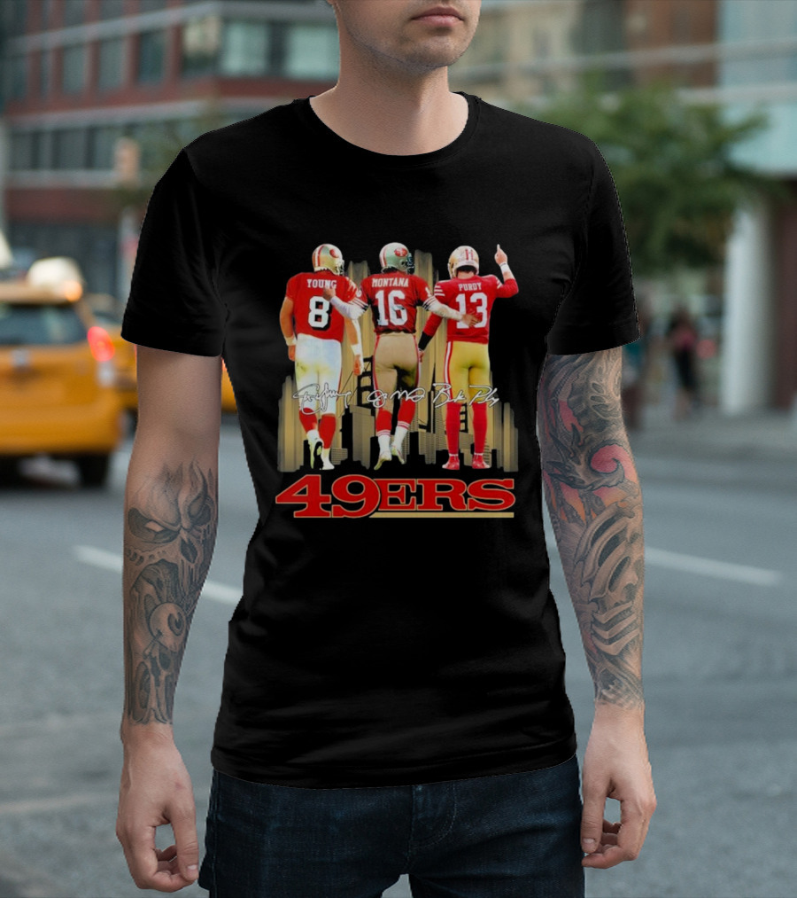 Young Montana Purdy 49ers Signatures Skyline T-Shirt