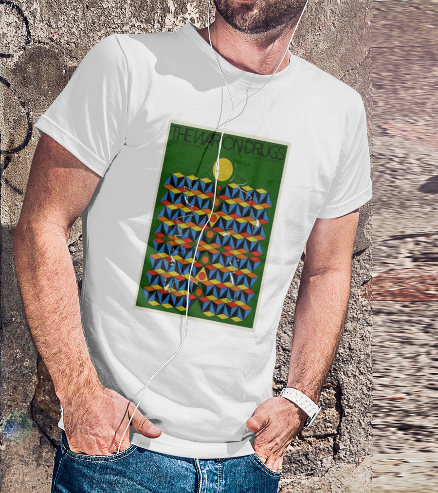 The War On Drugs September 14 2024 Mansfield MA Tour Geometric Patterns And Bright Colors T-Shirt