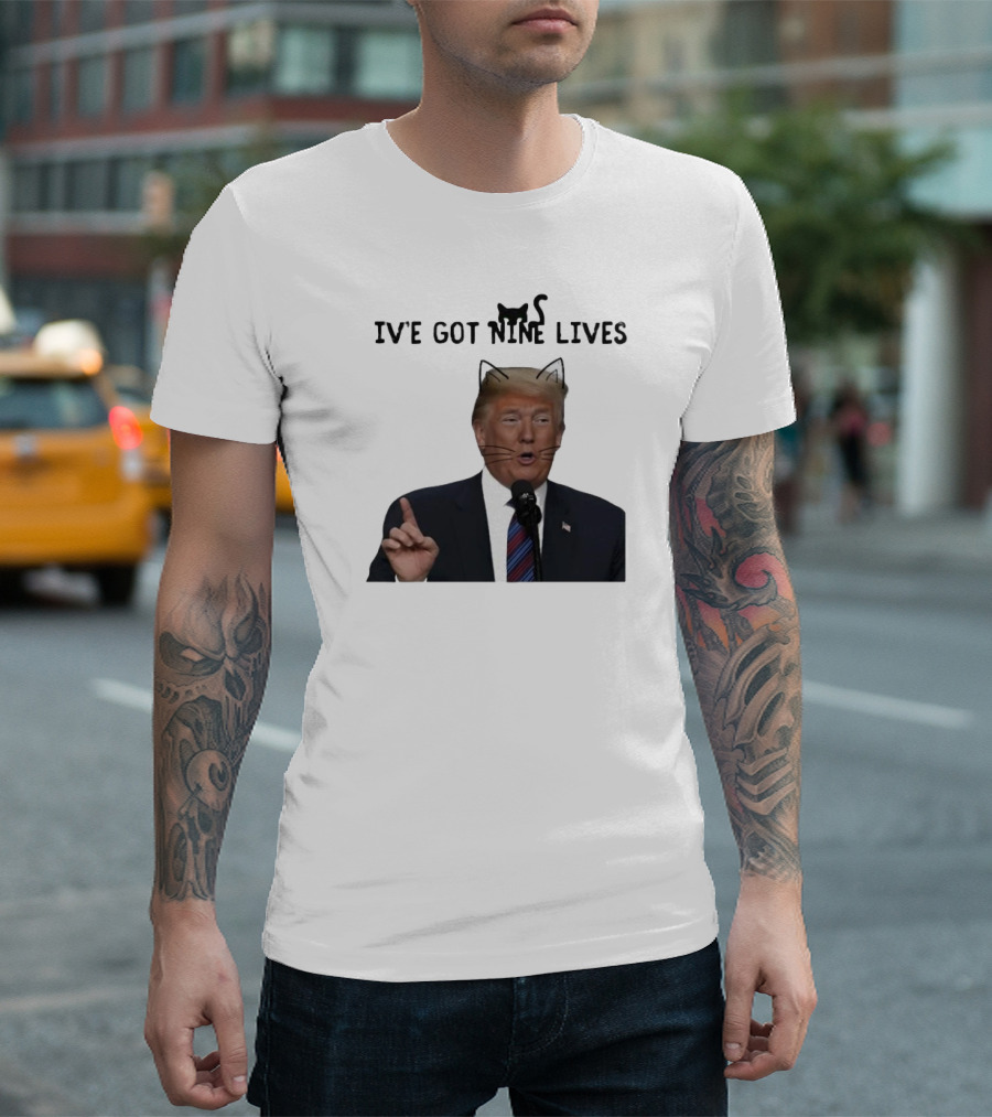 Trump Cat Nine Lives Felon 2024 Florida Pennsylvania T-Shirt