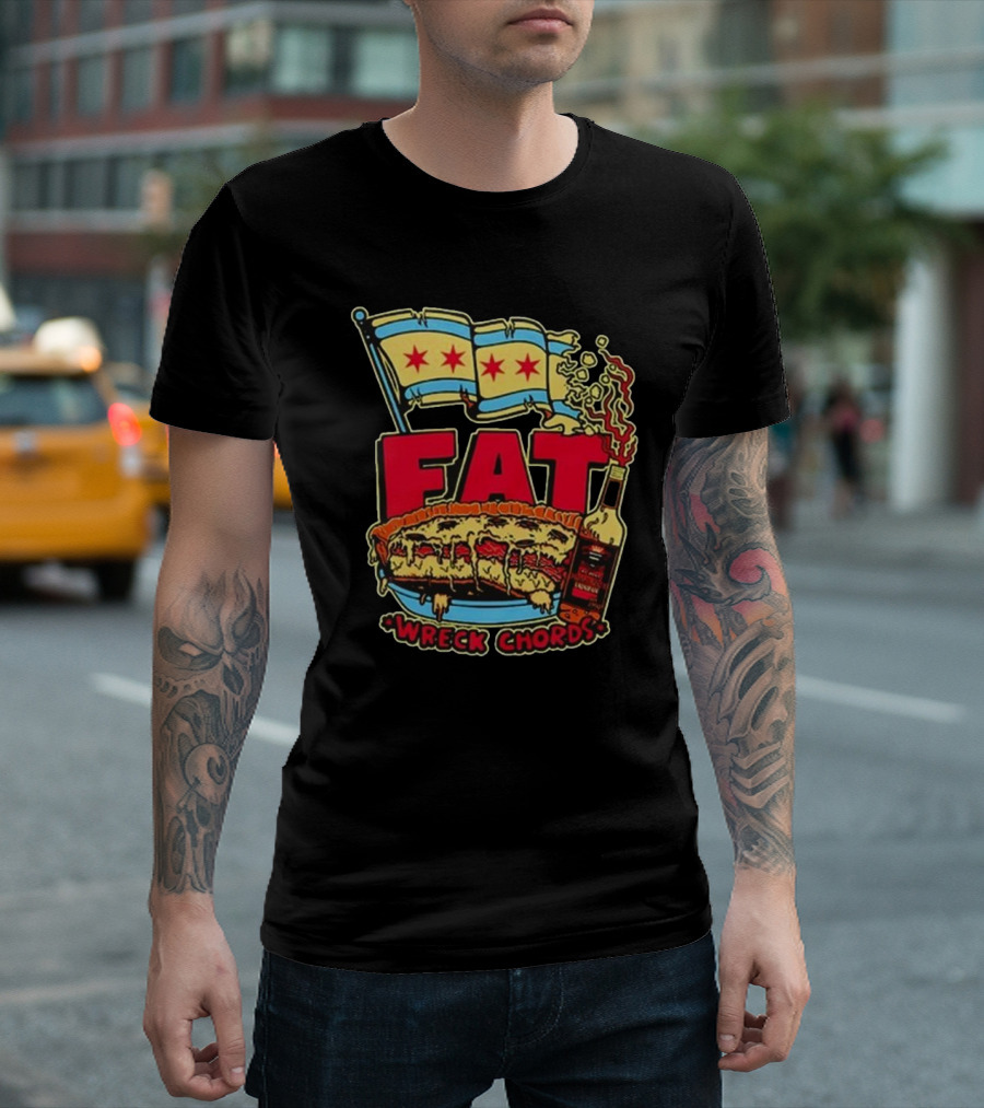 Fat Wreck Chords Chicago IL Deep Dish Pizza and Whiskey September 19 T-Shirt