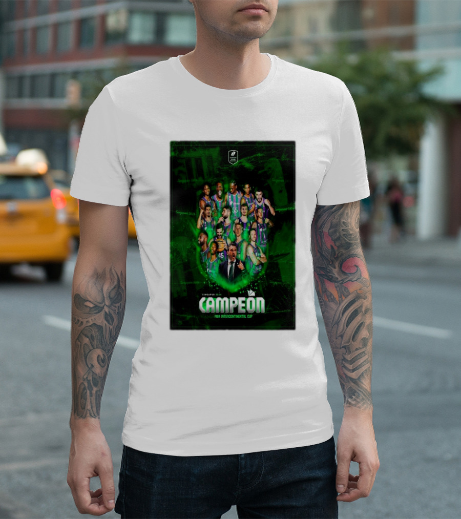 Campeón FIBA Intercontinental Cup Singapur 2024 Unicaja Málaga T-Shirt