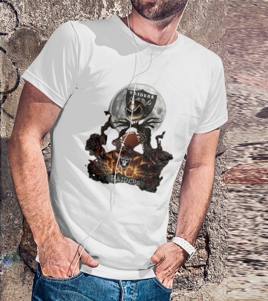 Jack Skellington Las Vegas Raiders Halloween T-Shirt
