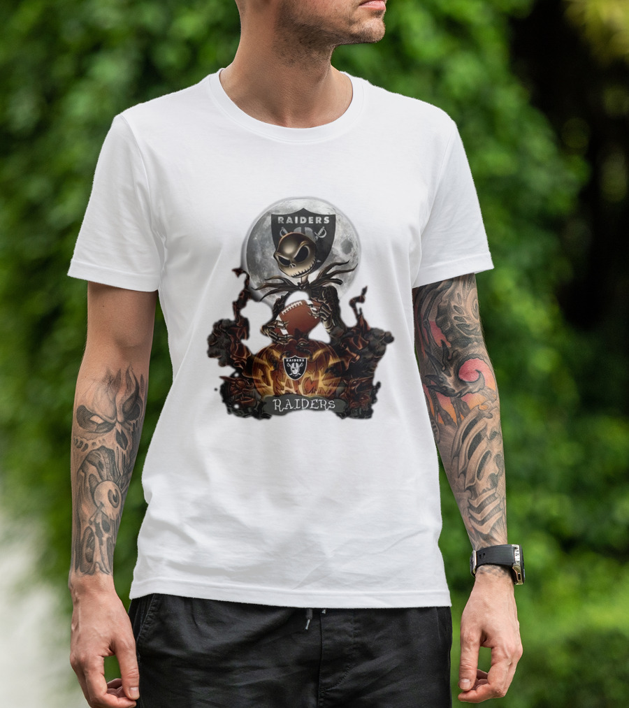 Jack Skellington Las Vegas Raiders Halloween T-Shirt
