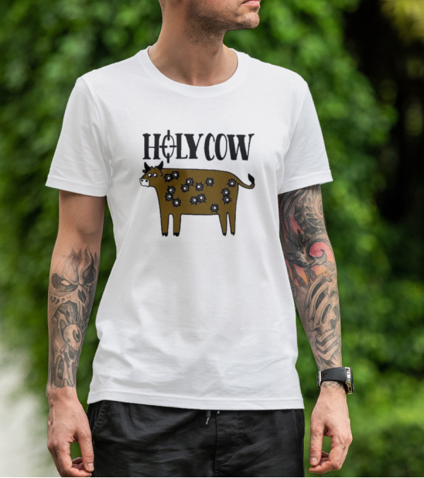 Kentucky Ballistics Holy Cow With Bullet Holes T-Shirt