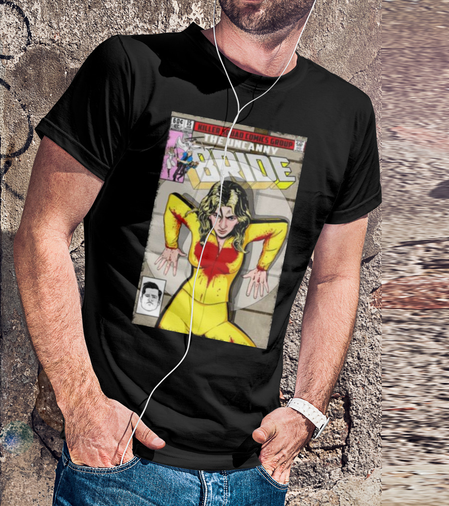 Killer Squad Comics Group The Uncanny Bride Bloodstained Yellow Suit Comic Cover T-Shirt